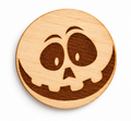 Dřevěná magnetka – Halloween Měsíc